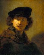 Rembrandt Peale Self-Portrait with Velvet Beret oil painting